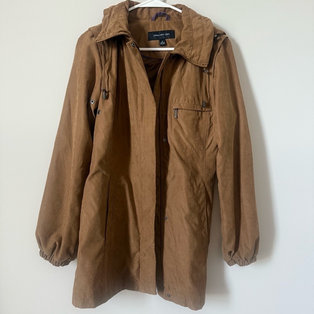 Jones New York Camel Suede Light Academia Buttery Soft Women’s Jacket